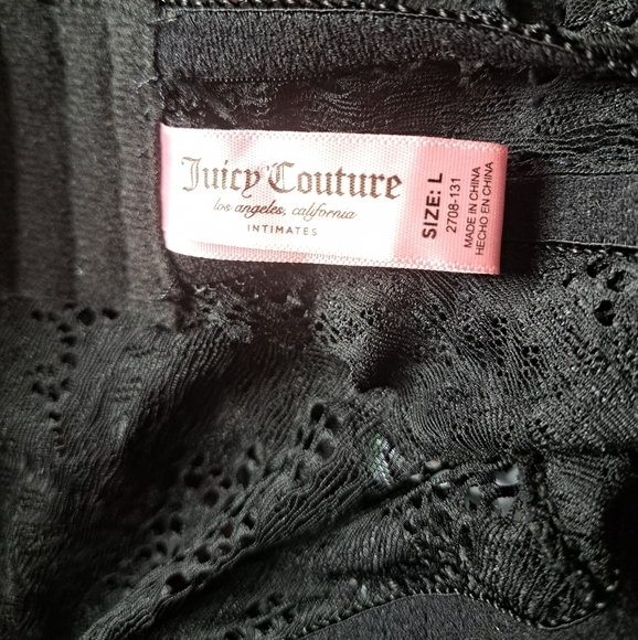 JUICY COUTURE Show Me Off black lace teddy padded bra one piece suit *flaws* - Picture 6 of 9